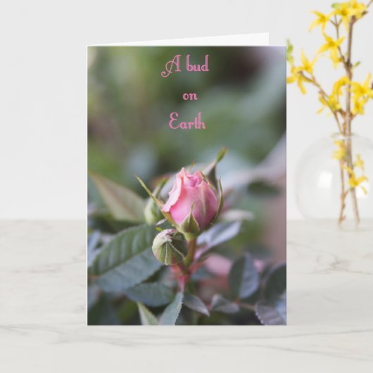 Kaart van de rouw, nam knop toe (Gele Bloem)