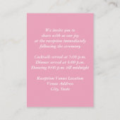 Kaart van de Roze Snowy Chalkboard Wedding Enclosu (Achterkant)