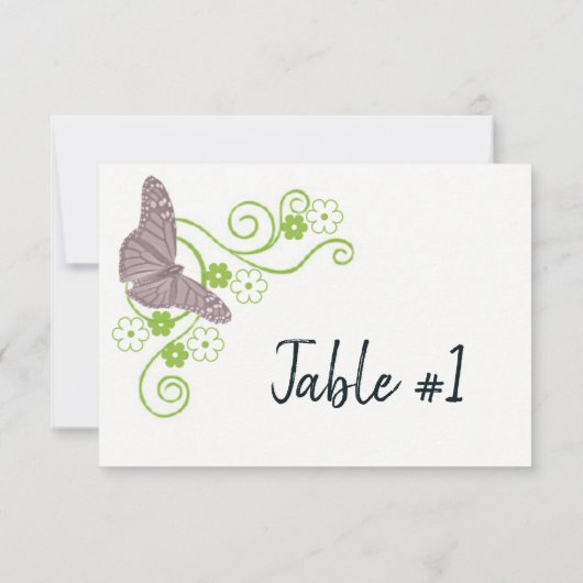 Kaart van de roze vlinderbloemige receptietabel (Achterkant)