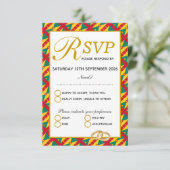 KAART van de RSVP-respons op GRENADA Wedding Celeb (Staand voorkant)