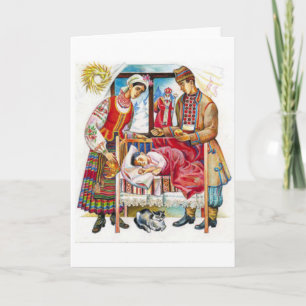 Kaart van de russische kerstdag