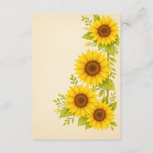 Kaart van de Rustige zonnebloembehuizing (Achterkant)