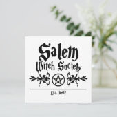 Kaart van de Salem Witch Society (Staand voorkant)