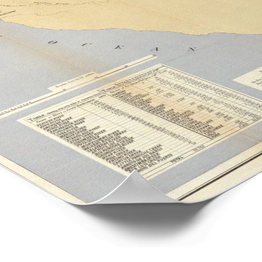 Kaart van de San Joaquin Poster (Hoek)