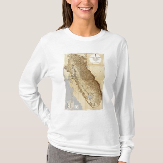 Kaart van de San Joaquin T-shirt (Voorkant)