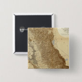Kaart van de San Joaquin Vierkante Button 5,1 Cm (Voorkant /achterkant)