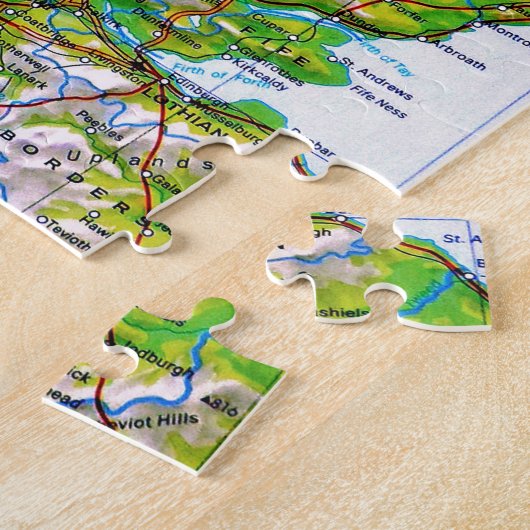  kaart van de Schotse Orkney-eilanden Legpuzzel (Zijkant)