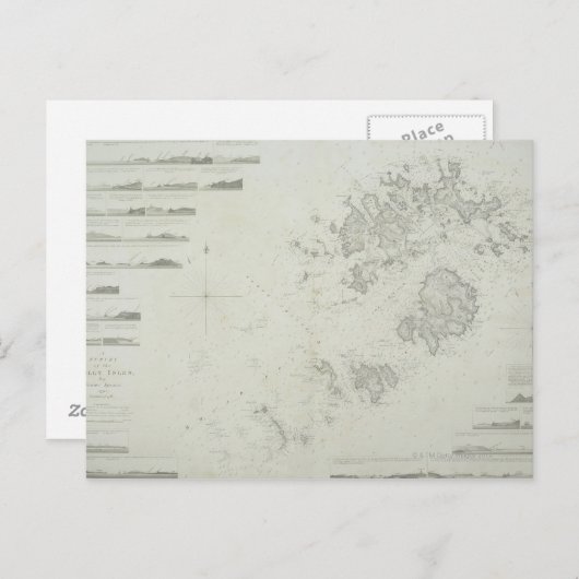 Kaart van de Scilly Isles in Groot-Brittannië (Voorkant / Achterkant)