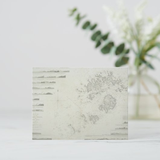 Kaart van de Scilly Isles in Groot-Brittannië (Staand voorkant)