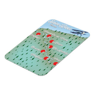  kaart van de Seine River France Magneet