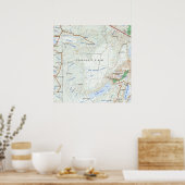  kaart van de Serengeti Plain Poster (Keuken)