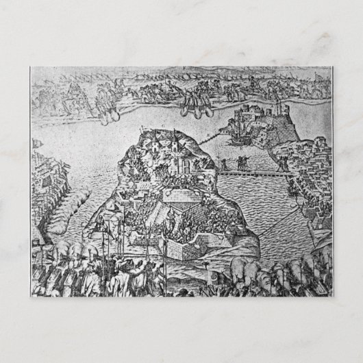 Kaart van de Siege van Malta in 1565 (Voorkant)