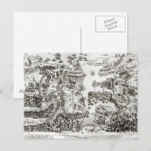 Kaart van de Siege van Malta in 1565 (Voorkant / Achterkant)