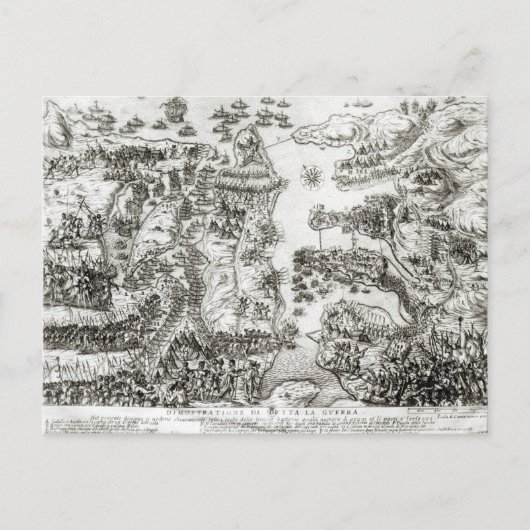 Kaart van de Siege van Malta in 1565 (Voorkant)