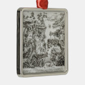 Kaart van de Siege van Malta in 1565 Metalen Ornament (Rechts)