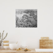 Kaart van de Siege van Malta in 1565 Poster (Keuken)