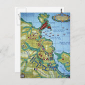 Kaart van de slag bij Corunna (Voorkant / Achterkant)