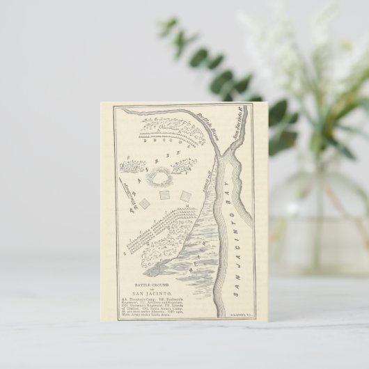 Kaart van de Slag bij San Jacinto (Staand voorkant)