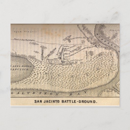 Kaart van de Slag bij San Jacinto (Voorkant)