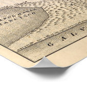 Kaart van de Slag bij San Jacinto Poster (Hoek)