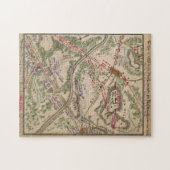 kaart van de slag om Chantilly (1865) Legpuzzel (Horizontaal)