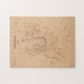  kaart van de slag om Gettysburg (1864) Legpuzzel (Horizontaal)