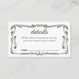 Kaart van de sluiting - Uitnodiging van het Baby s