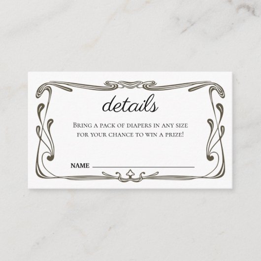 Kaart van de sluiting - Uitnodiging van het Baby s (Voorkant)