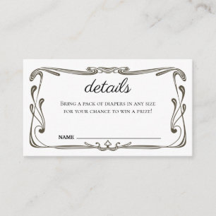 Kaart van de sluiting - Uitnodiging van het Baby s