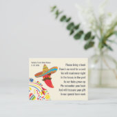 Kaart van de Spaanse Baby shower Fiesta (Staand voorkant)