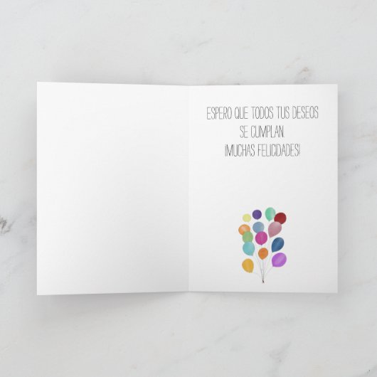 Kaart van de Spaanse Birthday (Binnen)