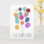 Kaart van de Spaanse Birthday (Gele Bloem)