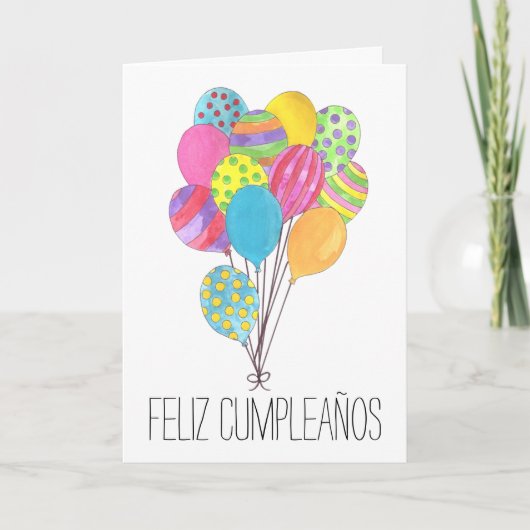 Kaart van de Spaanse Birthday (Voorkant)