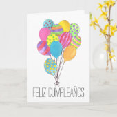 Kaart van de Spaanse Birthday (Gele Bloem)