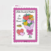 Kaart van de Spaanse olifant moeder en zoon Moeder (Achterkant)