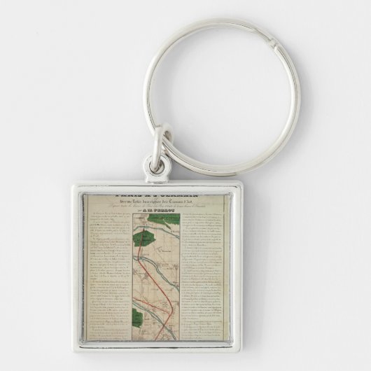 Kaart van de spoorweg Parijs-St. Germain, door Sleutelhanger (Voorkant)