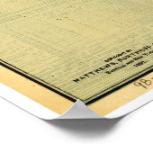 Kaart van de spoorweg Shenandoah Valley (1890) Poster (Hoek)