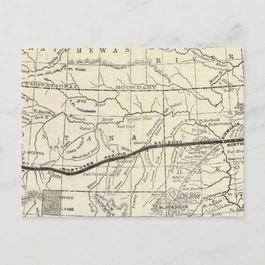 Kaart van de spoorweg van de noordelijke Stille Oc (Voorkant)