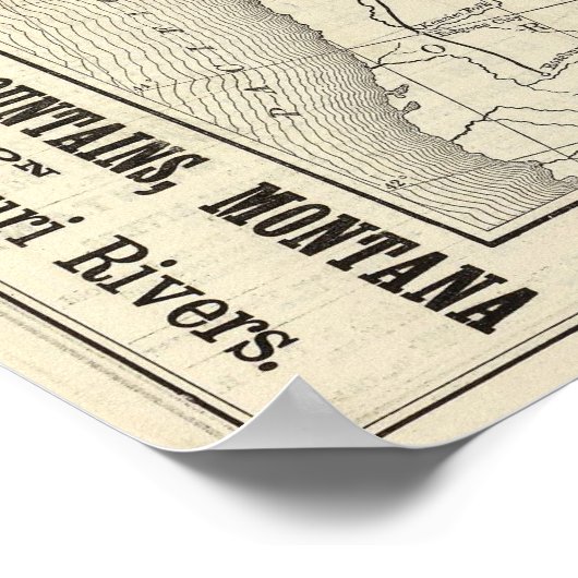 Kaart van de spoorweg van de noordelijke Stille Oc Poster (Hoek)