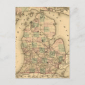  kaart van de spoorwegen van Michigan (1876) (Voorkant)