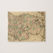  kaart van de spoorwegen van Michigan (1876) Legpuzzel (Horizontaal)
