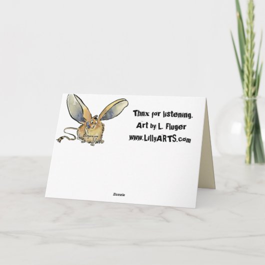 Kaart van de Springmuis van de cartoon de Lange (Achterkant)