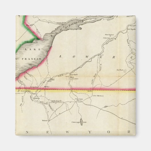 Kaart van de St. Lawrence en het aangrenzende land Magneet (Voorkant)