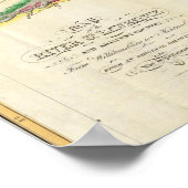 Kaart van de St. Lawrence en het aangrenzende land Poster (Hoek)