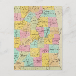 Kaart van de staat Alabama