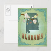 Kaart van de staat Alabama - Groen