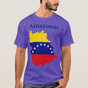 Kaart van de staat Amazonas Venezuela T-shirt