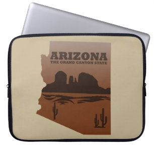 kaart van de staat Arizona Laptop Sleeve