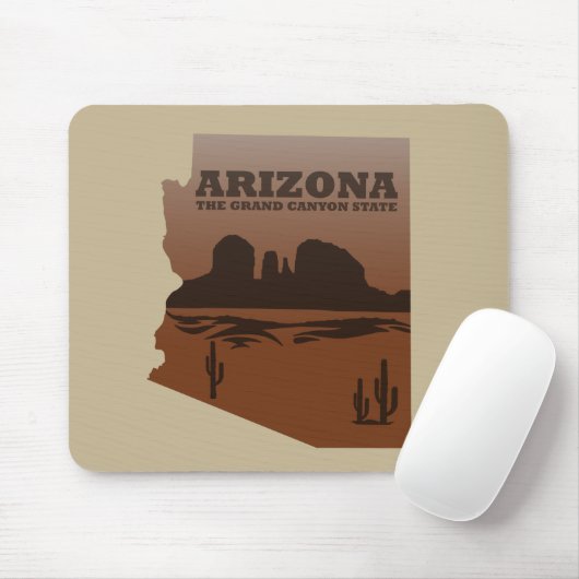  kaart van de staat Arizona Muismat (Met muis)