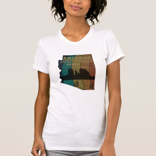  kaart van de staat Arizona T-shirt (Voorkant)